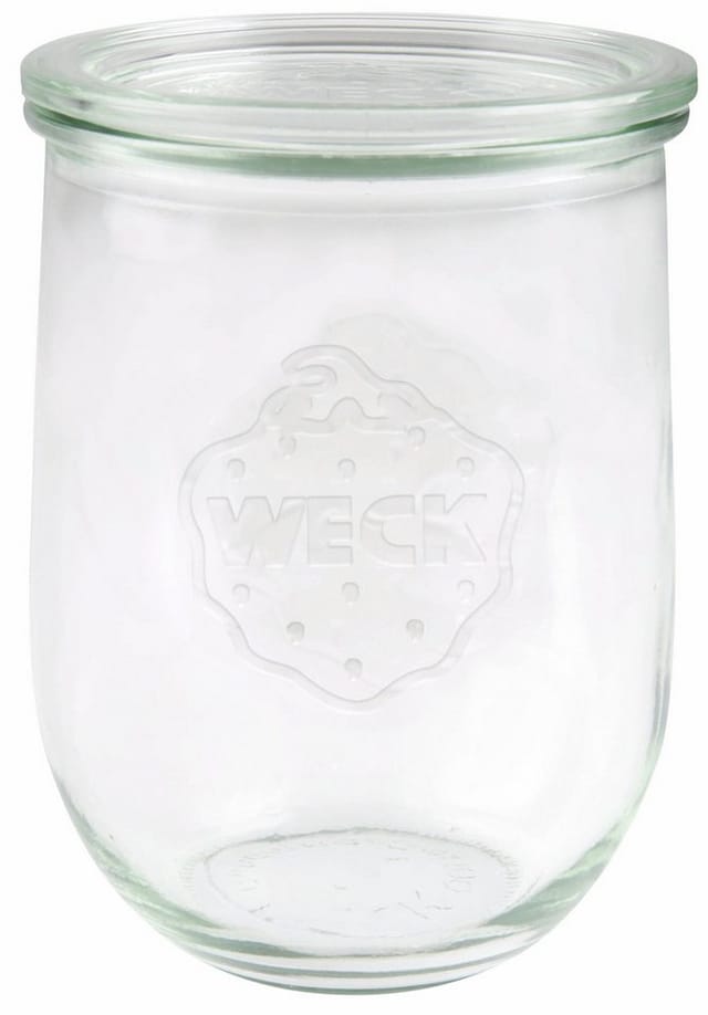 Weck - Einkochgläser Tulpenform 1L, Ein gläser, Rundrandglas mit Deckel