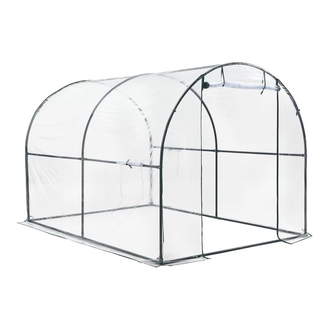 Gewächshaustunnel Grünwald 200x300x190cm Pvc Transparent [en.casa]