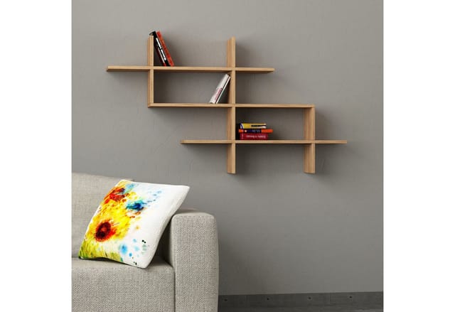 Decortie Halic Wandregal Modern Bücherregal Eiche B 150cm Breit