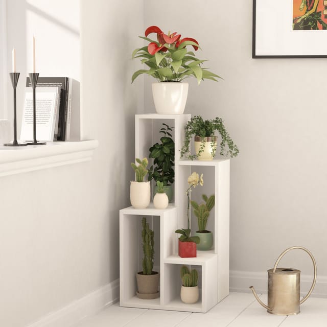 Decortie - Sule Moderner Pflanzenständer Weiß Mehrzweck h 89cm - White