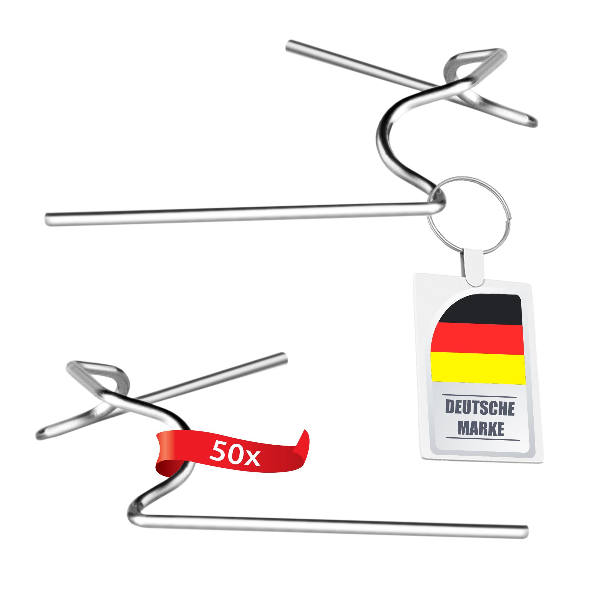 Ecence - 50x Gewächshaus-Klammern Befestigungsklammern Zubehör Gewächshaus Edelstahl