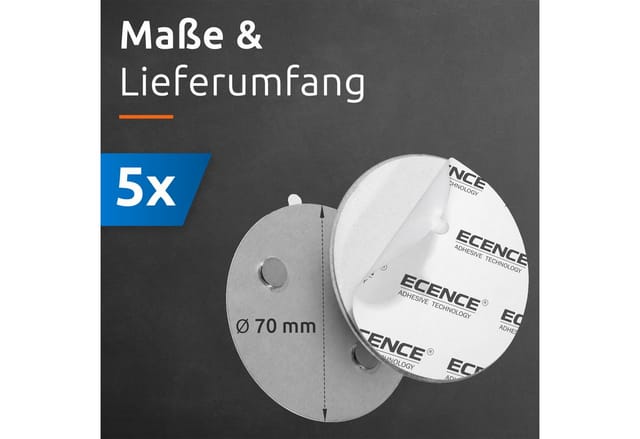 5x Magnethalterung 70mm für Rauchmelder Feuermelder Magnet-Befestigung