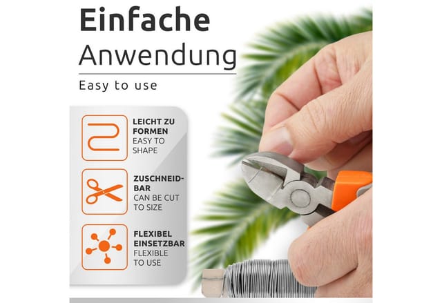 Ecence - Bindedraht verzinkt Blumendraht Wickeldraht Floristendraht 35m Farbe Silber