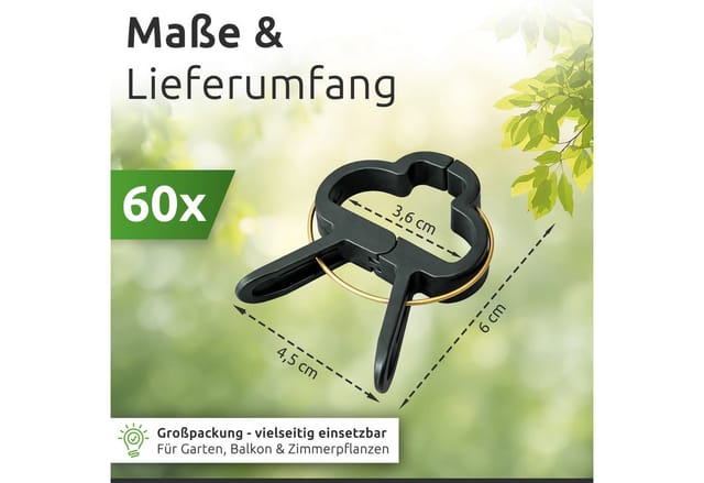 60x Pflanzen-Clips groß Pflanzenklammern Rankhilfe Tomaten Reben Rosen