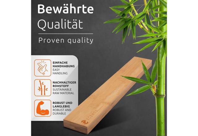 Ecence - Bambus Holz Messerleiste magnetisch-er Messerblock Messer-halter Magnet-leiste