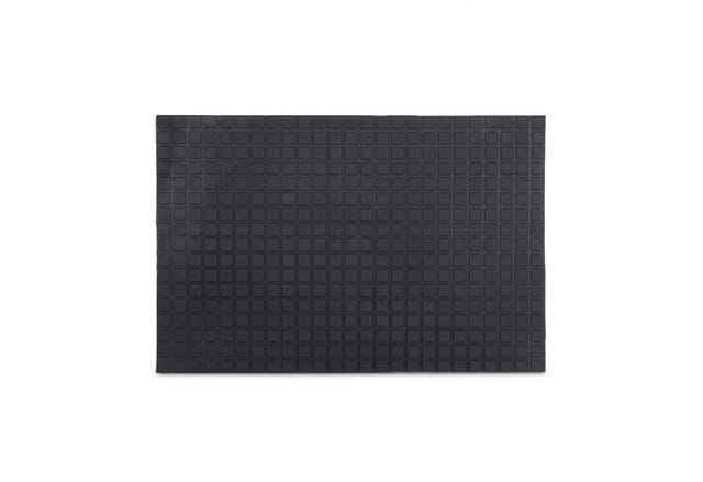 Relaxdays - Fußmatte Gummi BxT:60x40cm, Anti-Rutsch, Schmutzfangmatte, Outdoor, Türmatte, schwarz