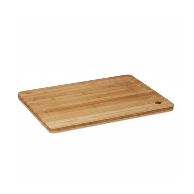 Relaxdays - Tranchierbrett Bambus, Schneidebrett, Saftrille, Griffloch, massiv, HxBxT: 2 x 40 x 30 cm, Holz, naturfarben
