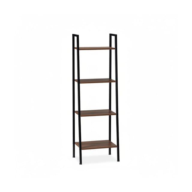 Relaxdays Standregal, modernes Leiterregal m. 4 Ablagen, Pflanzen, Bücher & Deko, Vintage, HBT 136 x 44 x 31,5 cm, braun