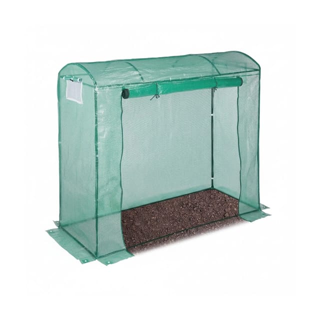 Tomatengewächshaus, rundes Dach, mit Tür, Tomatenhaus aus Stahl und Folie, UV-beständig, hbt: 170x80x200, grün - Relaxdays