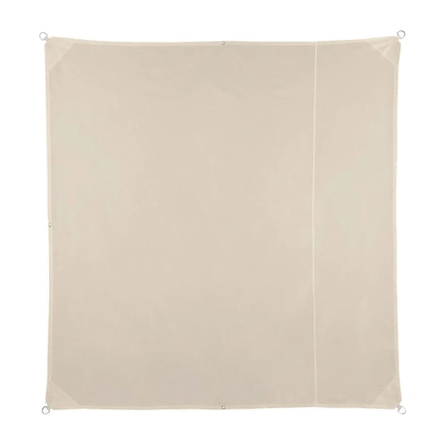 Relaxdays Sonnensegel quadratisch, wasserabweisend, UV-Schutz, mit Spannseilen, Terrasse, Balkonsegel BxT 2 x 2 m, beige