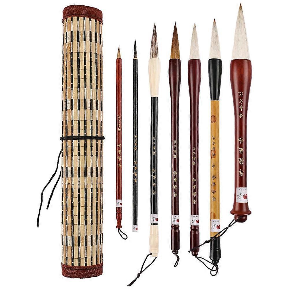 Chinesische Kalligrafiepinsel, Präzisionspinsel Mit Aufbewahrungsbeutel, Set Mit 7 Aquarellpinseln