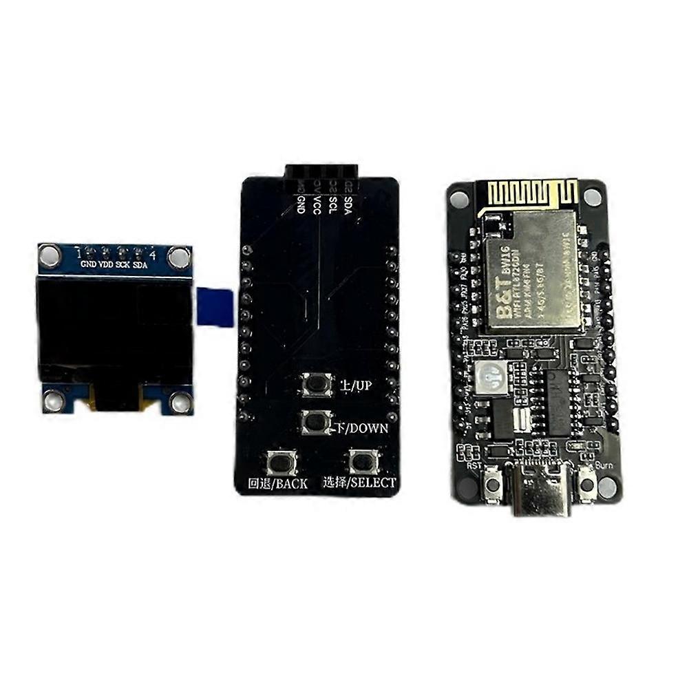 Bw16-kit Rtl8720dn Entwicklungsboard Mit Dualband-wlan-modul (2,4 Ghz Und 5 Ghz), Bluetooth Ble Und 0,96-zoll-oled-bildschirm