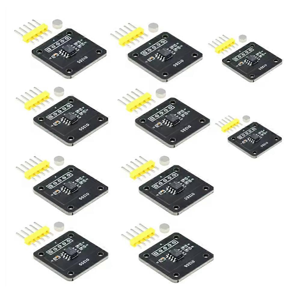 Mt6701 Magnet-encoder-modul, 14-bit-hochpräzisions-winkelmesssensor Für Arduino, Magnetische Induktion, 10er-packung.
