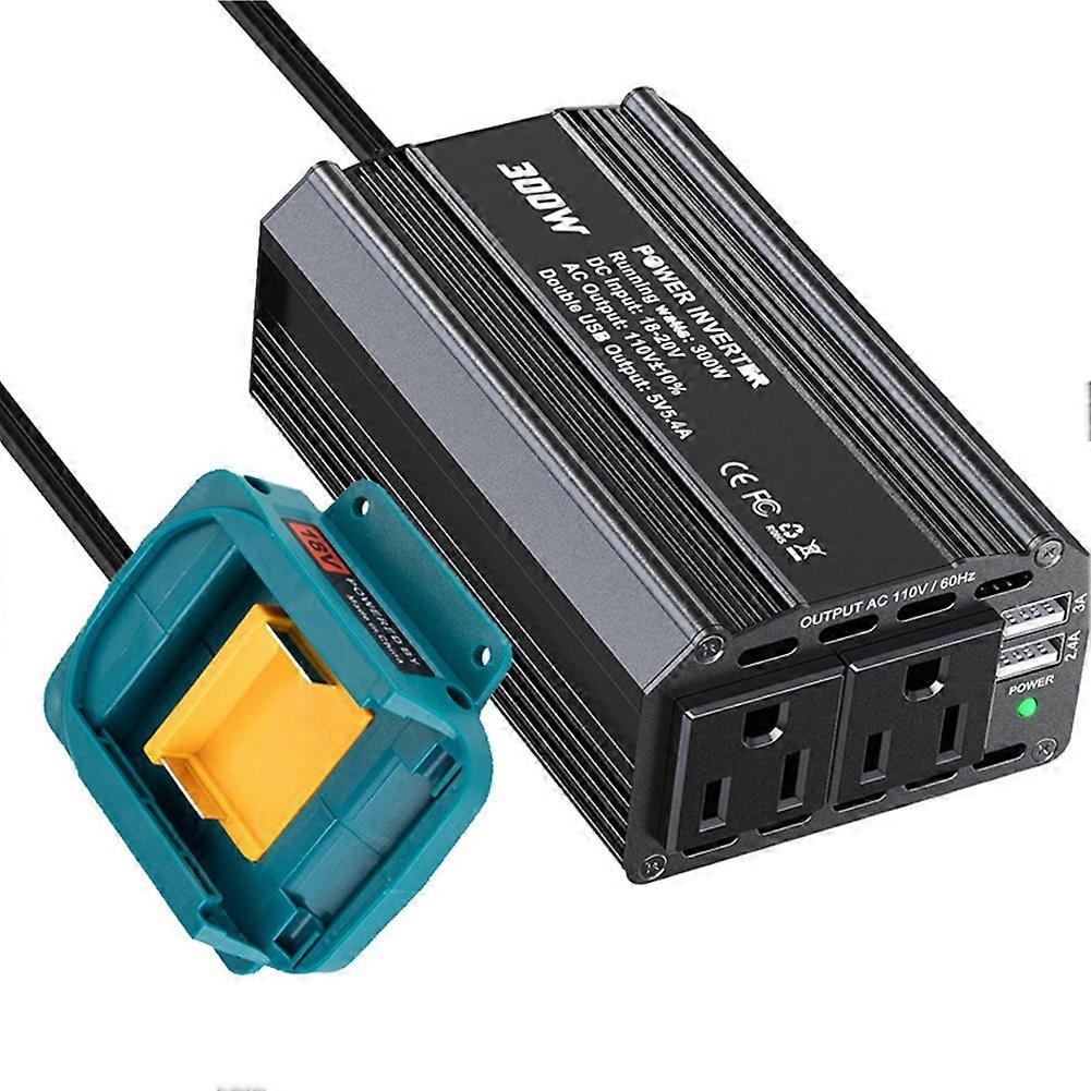 300-w-kfz-wechselrichter, Kompatibel Mit Makita 18-v-li-ion-akkus, Ac110v/dc20v-outdoor-stromversorgungsgenerator