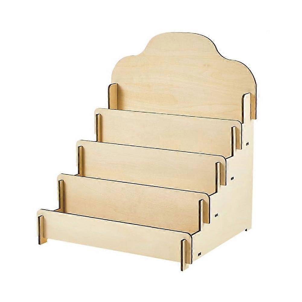 Holzständer Für Grußkarten, Aufkleberständer, Tragbares Und Abnehmbares Aufbewahrungsregal Mit Leiter.