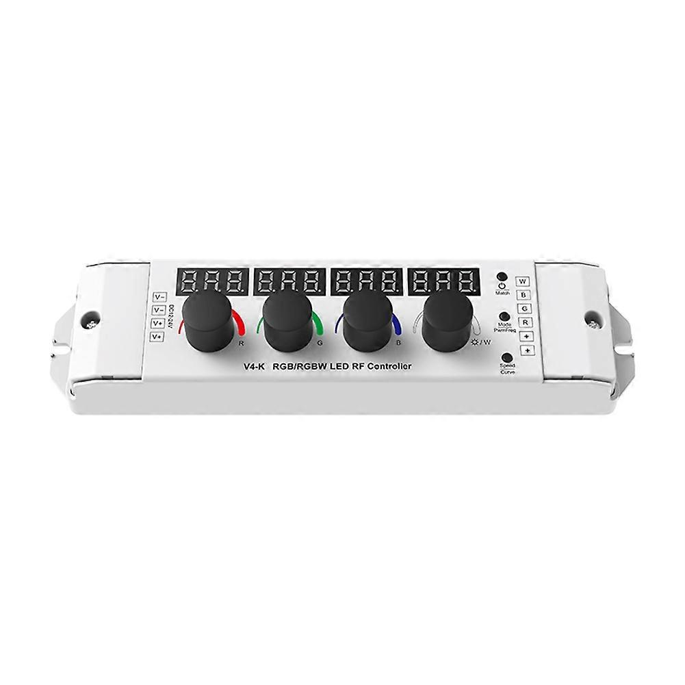 4-kanal X 4a Rgb/rgbw Led-dimmer-rf-controller Mit 4 Drehknöpfen, 12-24v Dc Mit Digitalanzeige, Verwendbar Als Rf-fernbedienung Für 4-kanal-led-streifen.