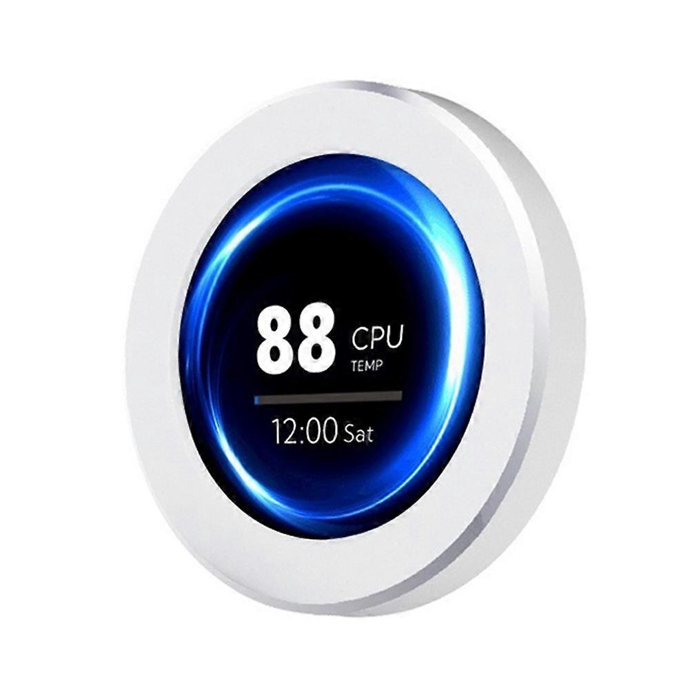 Zweitdisplay (2,1 Zoll, Ips), Usb-flüssigkeitskühlung, Auflösung 480 X 480, Zur Überwachung Von Cpu, Grafikkarte, Ram Und Festplatte (weiß).