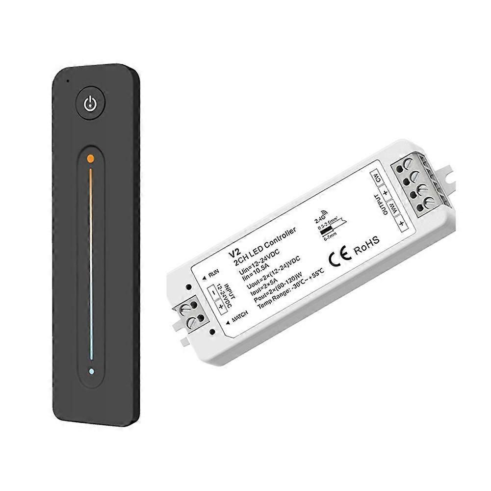 Tuya Led-dimmer Mit 2,4-ghz-rf-funkfernbedienung, 2-kanal-12–24-v-rf-farbtemperaturregler, Led-streifen-controller