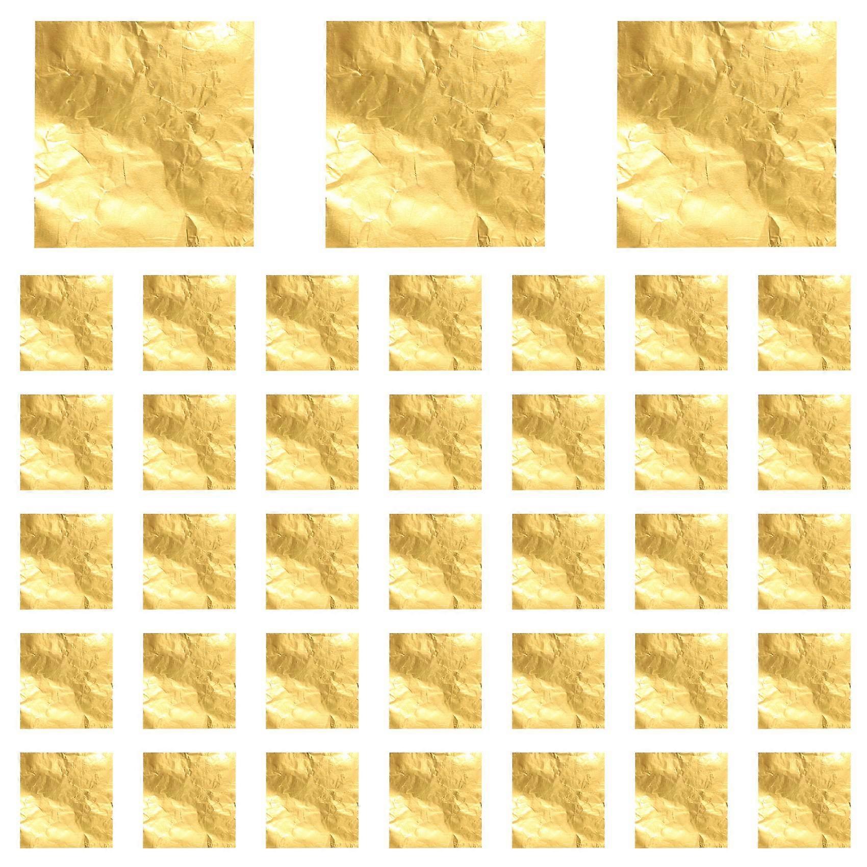 100 Quadratische Goldfolienverpackungen Für Bonbons, Pralinen Und Lutscher