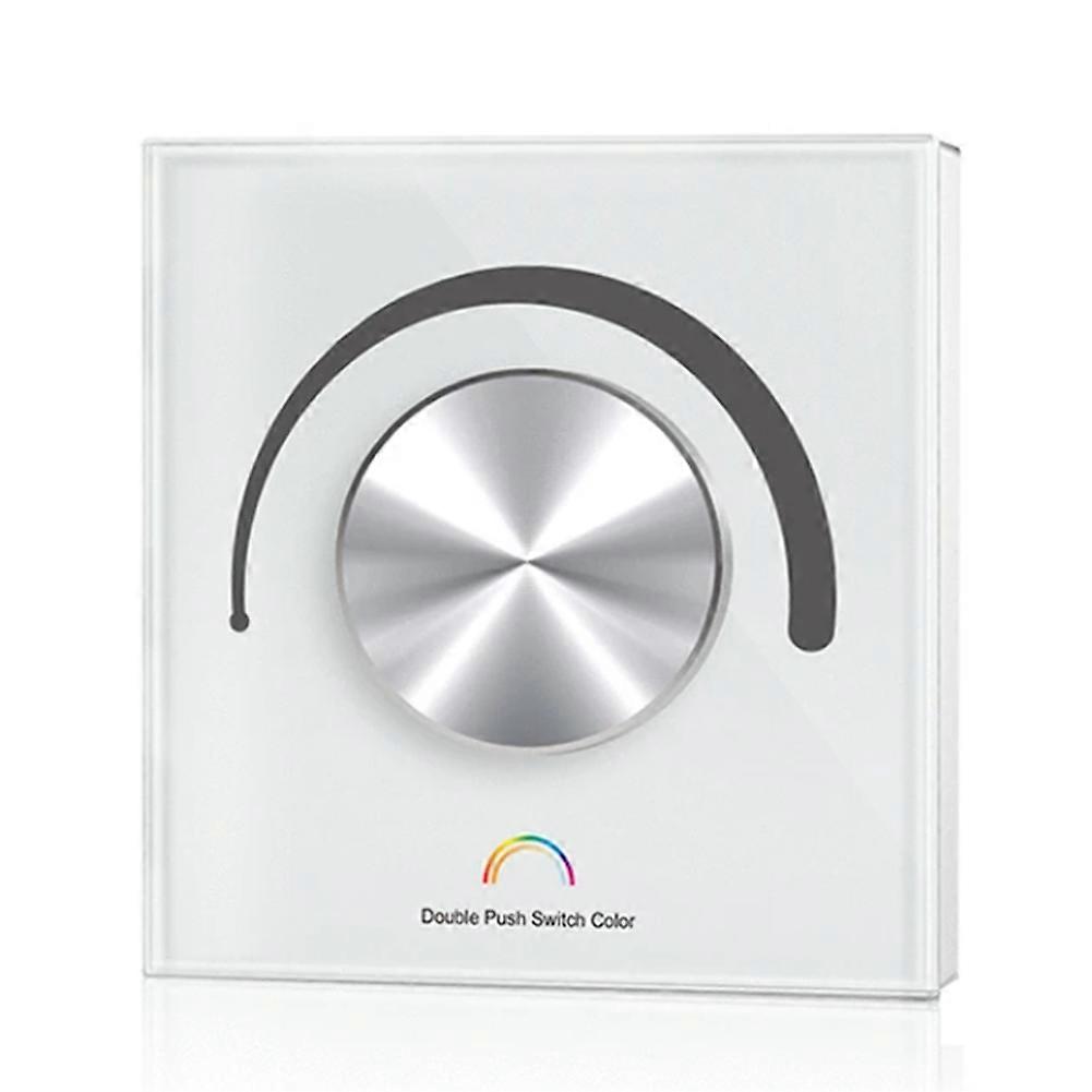 Drehbarer Led-controller Mit Konstantspannung (glaspanel), 12v/24v Dc, Intelligenter Dimmer, Wlan, Tuya-app, Cloud-steuerung, Weiß