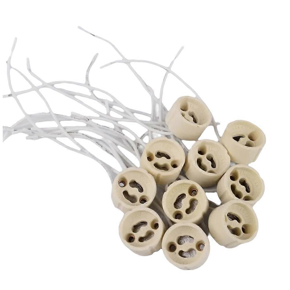 Set Mit 100 Gu10-led-fassungen Mit Keramikgehäuse Und Silikonkabel