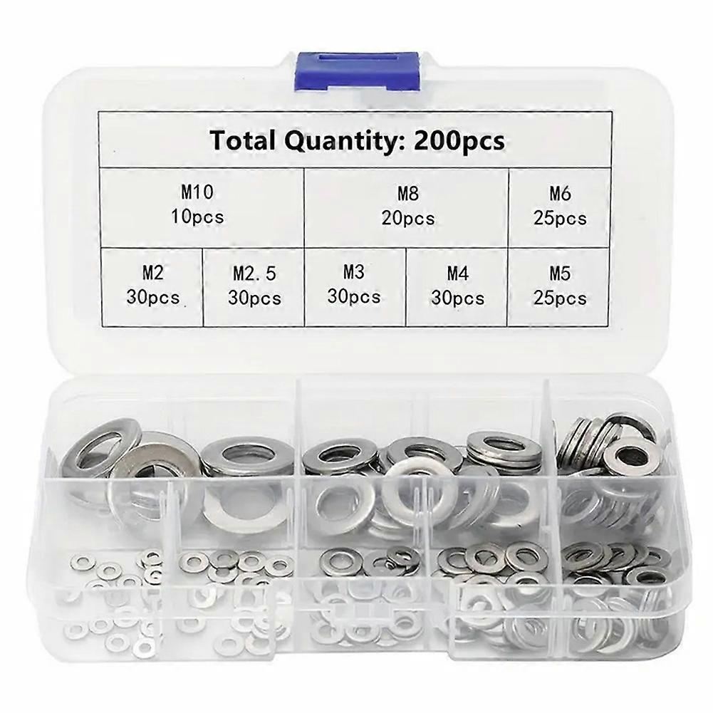 Unterlegscheiben-sets Aus Edelstahl, Dünne Und Glatte Metalldichtungen, Unterlegscheiben M2–m10, Druckscheiben M2, M5, M8, M10, Ringe