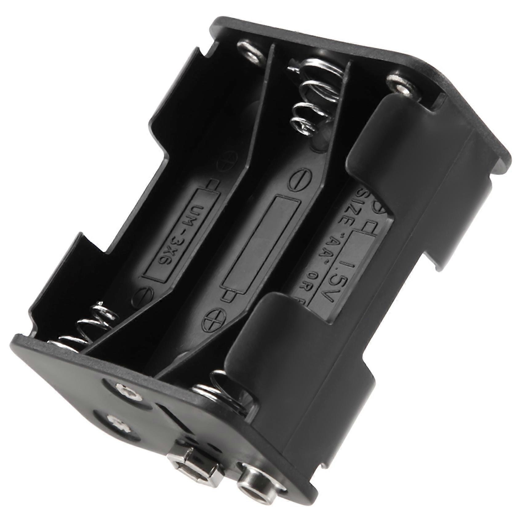 Doppelseitiges, Federbelastetes Schwarzes Batteriefach Für 6 Aa 1,5v-batterien