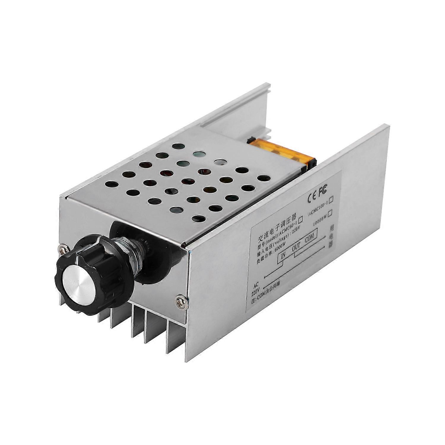 Scr 220v Ac 6000w Spannungsregler Mit Elektronischem Dimmer, Thermostat Und Gehäuse.