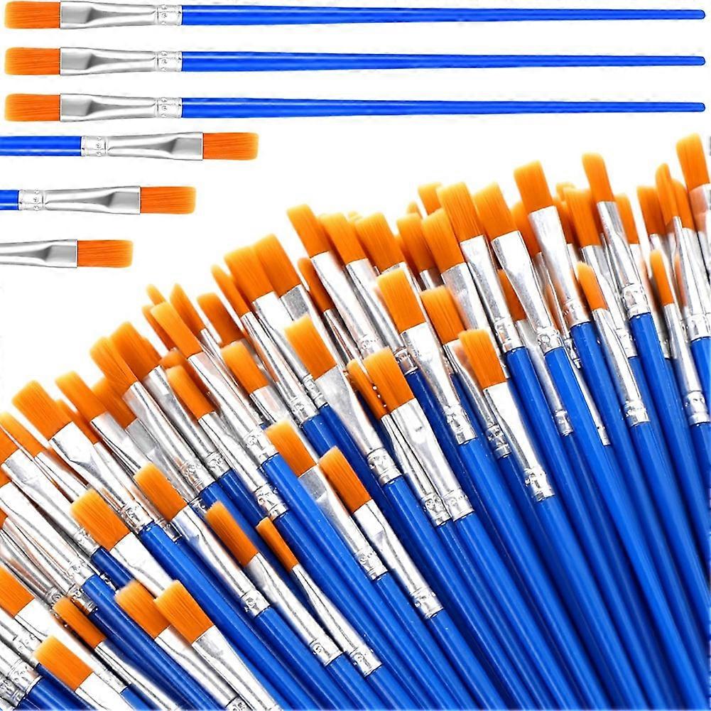 Packung Mit 500 Flachen Pinseln Für Den Malunterricht Im Klassenzimmer, Ideal Für Bastelarbeiten, Acryl-, Öl-, Aquarell-, Leinwandmalerei Und Make-up.