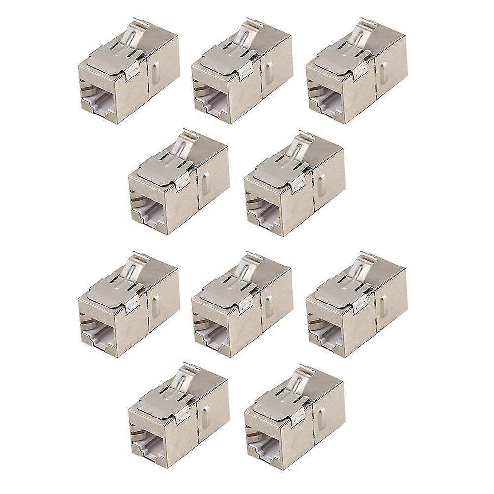 Packung Mit 10 Werkzeuglos Montierbaren Cat6a Rj45 T568b Gigabit-ethernet-steckern Mit Geschirmtem Anschlussstecker.