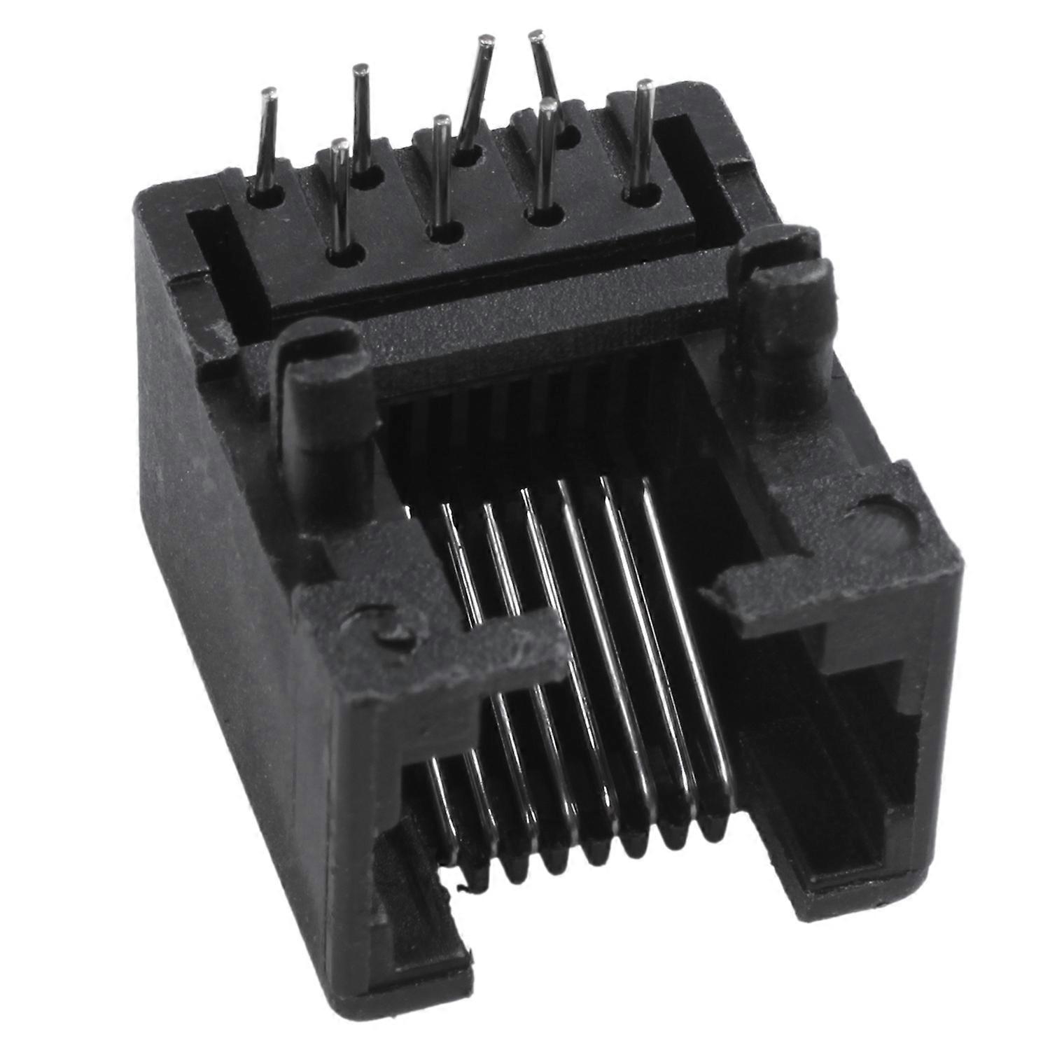Packung Mit 20 Rj45 8p8c-steckverbindern Für Netzwerk-internet-leiterplatten, Schwarz.