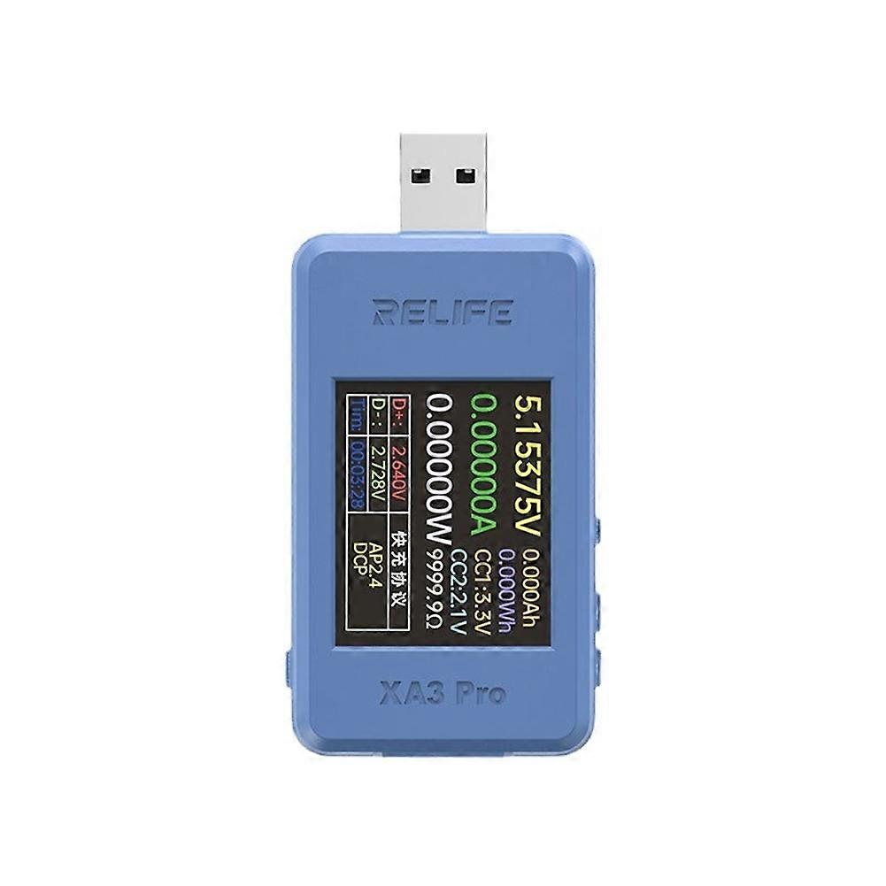Relife Xa3 Pro Usb Smart Tester, Kompatibel Mit Pd-, Qc2.0- Und Qc3.0-schnellladung, 6,5-a-hochstromtester, Reparaturwerkzeug Für Mobiltelefone