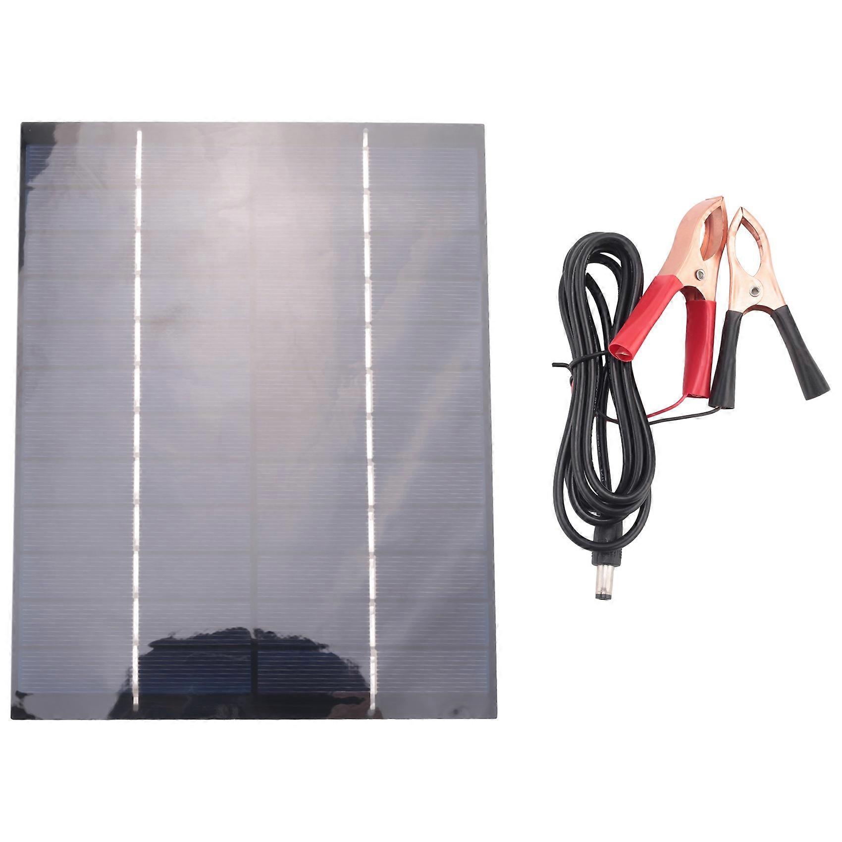 5,5w 12v Solarpanel, Wasserdichtes Polykristallines Plattenbatterieladegerät, Für Das Notladen Im Freien (boot, Auto, Motorrad).