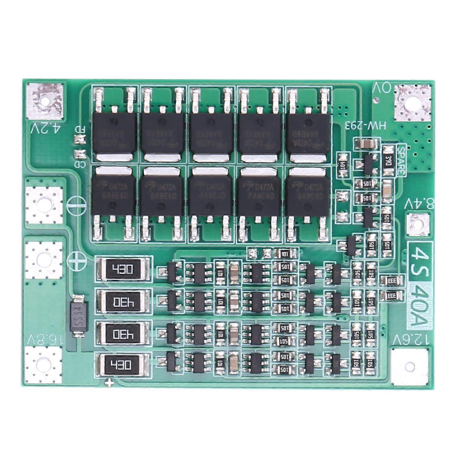 4s 40a 18650 Lithium-ionen-akkuladegerät Mit Leiterplatte, Bms-schutzplatine Und Balancer Für Bohrmotoren, 14,8v/16,8v Lipo-zellenmodul