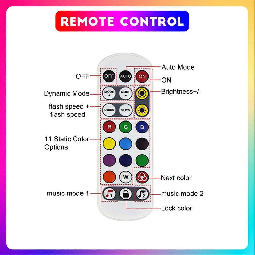 Tuya Adressierbarer Controller Mit 24-tasten-fernbedienung Für Smartlife Rgbic Led-streifen Mit Lauflichteffekt, A