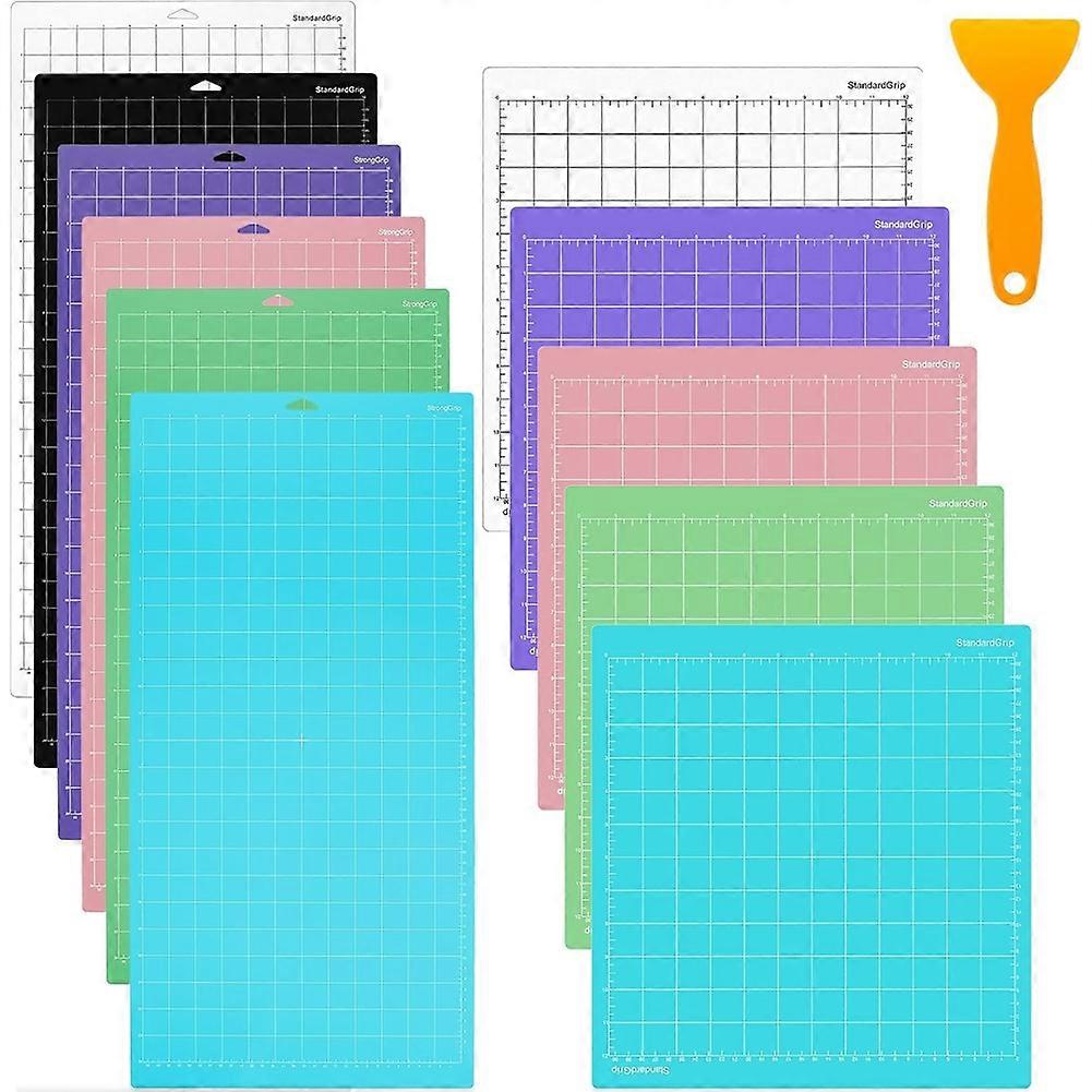 Set Mit 11 Schneidematten, Mehrfarbige, Wasserfeste Bastelmatten, Selbstklebende Schneidematten Mit Rakel Für Kunst Und Handwerk