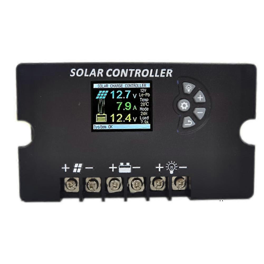 12v/24v 20a Pwm-solarladeregler Mit Farb-lcd-bildschirm, Einstellbarer Spannung Und Kompatibilität Mit Mehreren Batterien.