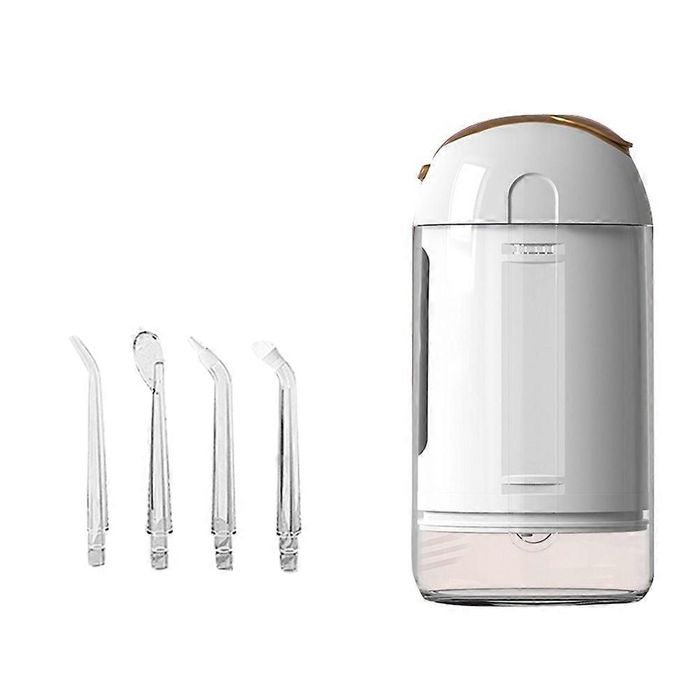 Tragbare Munddusche, Kabellose Mini-munddusche Mit Teleskopierbarem Wassertank, Weiß