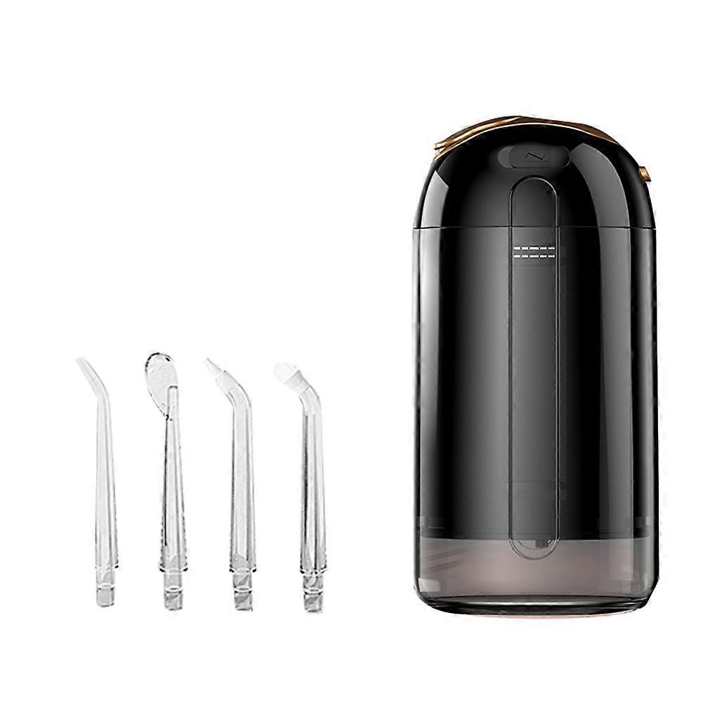 Tragbare Munddusche, Kabellose Mini-munddusche Mit Teleskopierbarem Wassertank, Schwarz