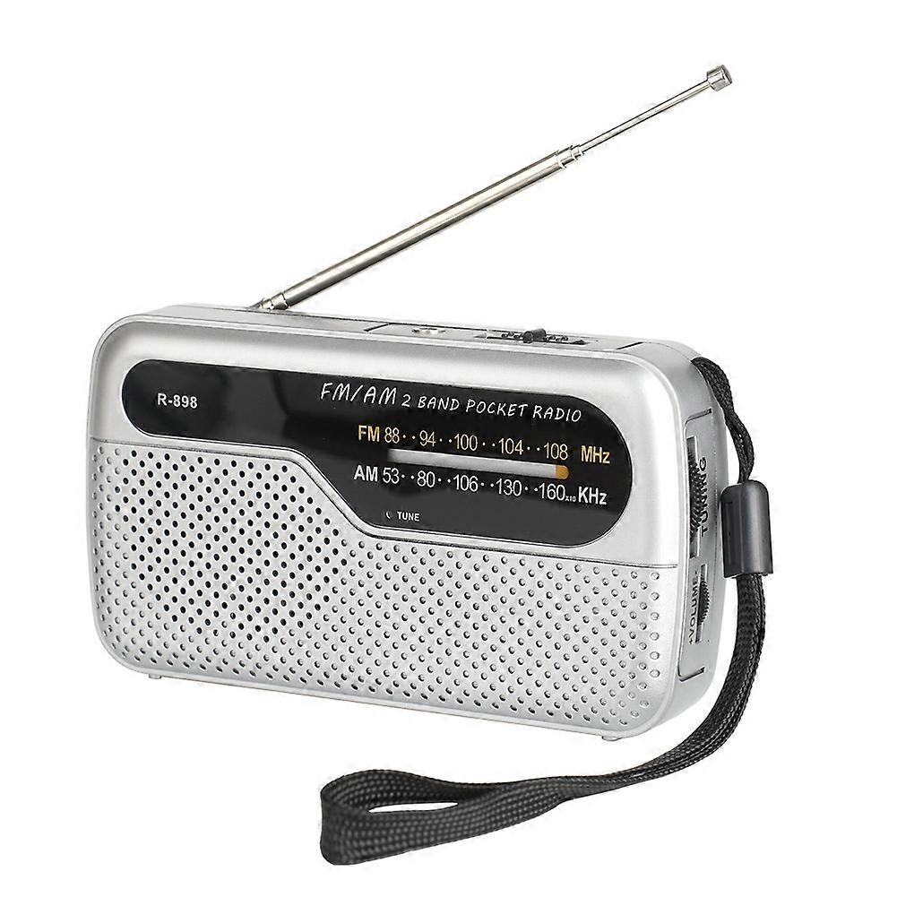 Tragbares Taschenradio Mit Fm/am-empfang Und Kopfhöreranschluss Für Notfälle, Ideal Für Hurrikane, Joggen, Spazierengehen Und Zuhause (silber).