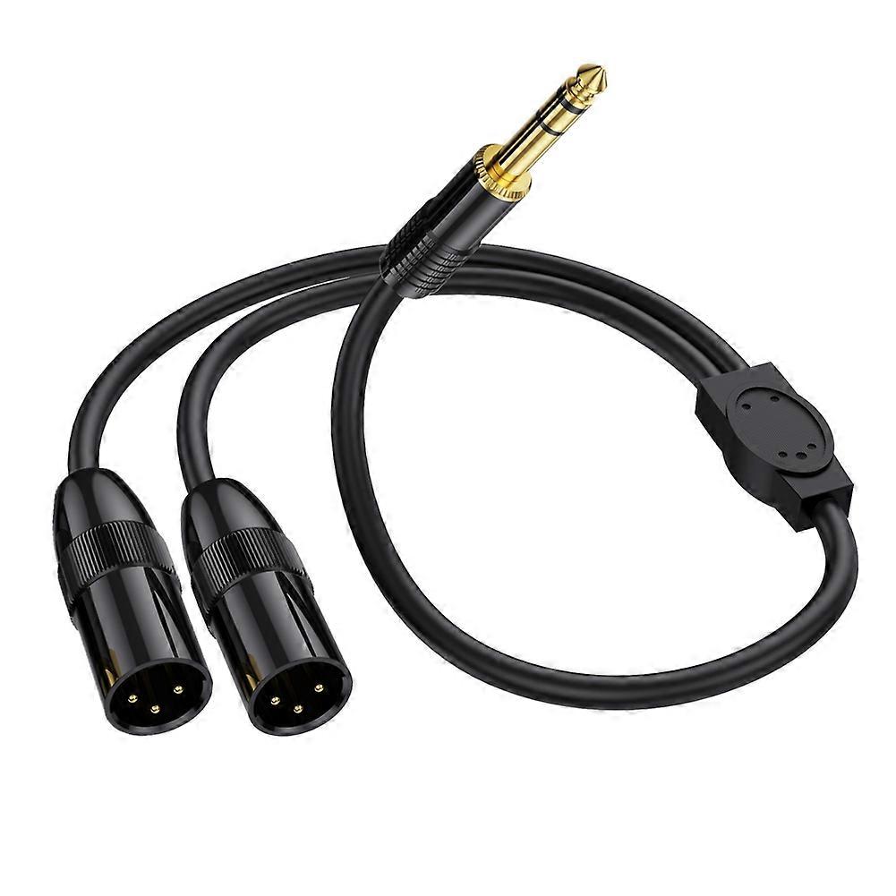 Y-förmiger Unsymmetrischer Stereo-audio-konverteradapter: 6,35 Mm Trs-stecker-splitterkabel Auf 2 Xlr-steckerkabel (b-kabel)