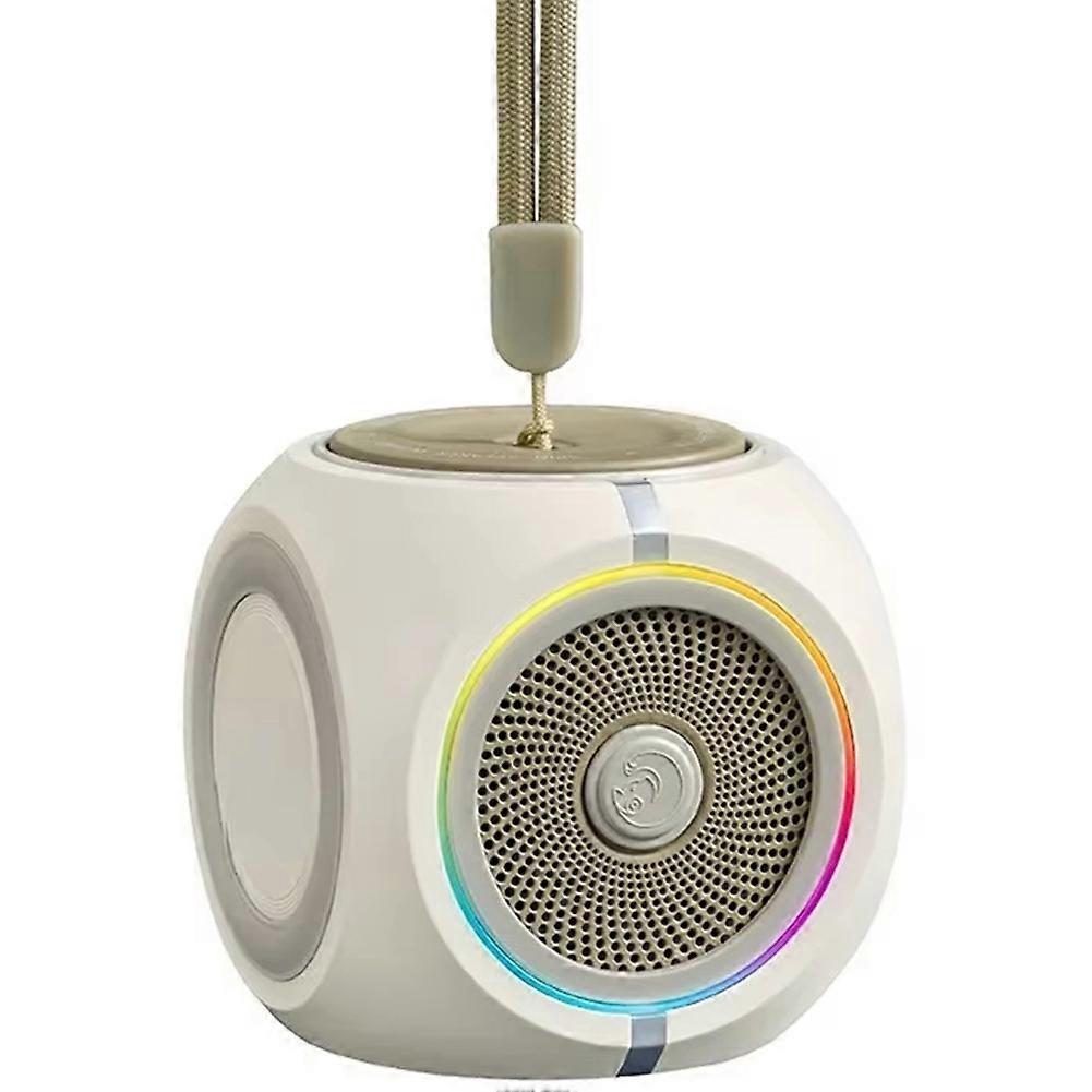Tragbarer Bluetooth-lautsprecher Mit Gyroskop, Rgb-beleuchtung, Mini-subwoofer Und Anti-stress-spielzeug, Originelle Geschenkidee (weiß)