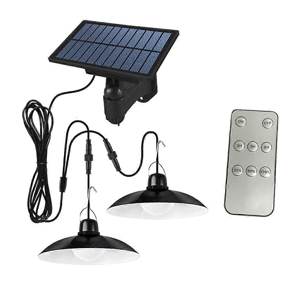 Wasserdichte Led-solar-hängeleuchte Für Den Außenbereich, Zweiflammig, Ideal Zur Dekoration Von Gartenhäuschen, Scheunen Oder Zimmern.
