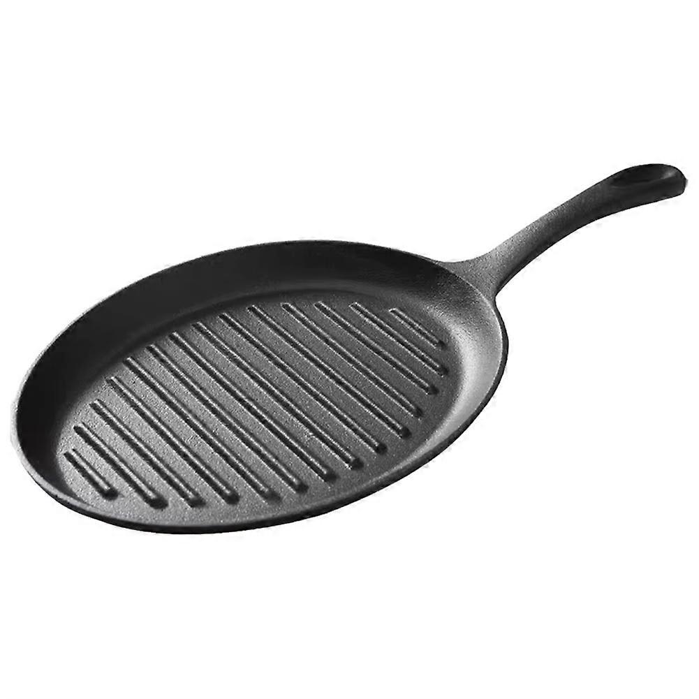 Antihaftbeschichtete Grillpfanne Aus Gusseisen Mit Griff Und Chemikalienfreier Kochplatte, Geeignet Für Gas- Und Induktionsherde.