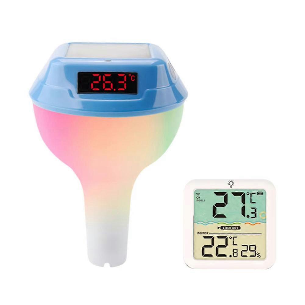 Solarbetriebenes Poolthermometer Mit Led-anzeige, Intelligent, Wasserdicht, Für Whirlpools Und Schwimmbäder Im Freien.