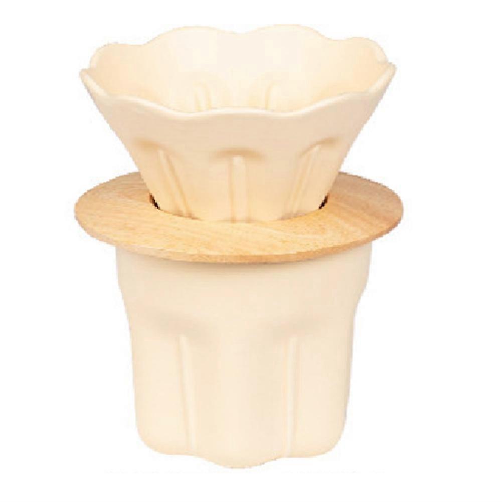 Keramik-kaffeeset Mit Kaffeefilter, Tasse Und Handbrühkessel, Hitzebeständig, Hellgelb