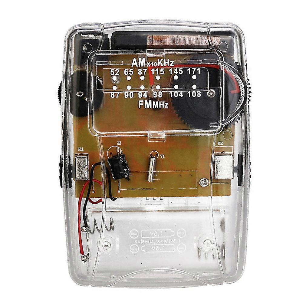Tragbares Am/fm-radio Mit Transparentem Display, Sendersuchlaufanzeige Und Kopfhöreranschluss, Ideal Für Kirchen, Konferenzen Und Museumsführer. Nur Externe Fm-funktion.