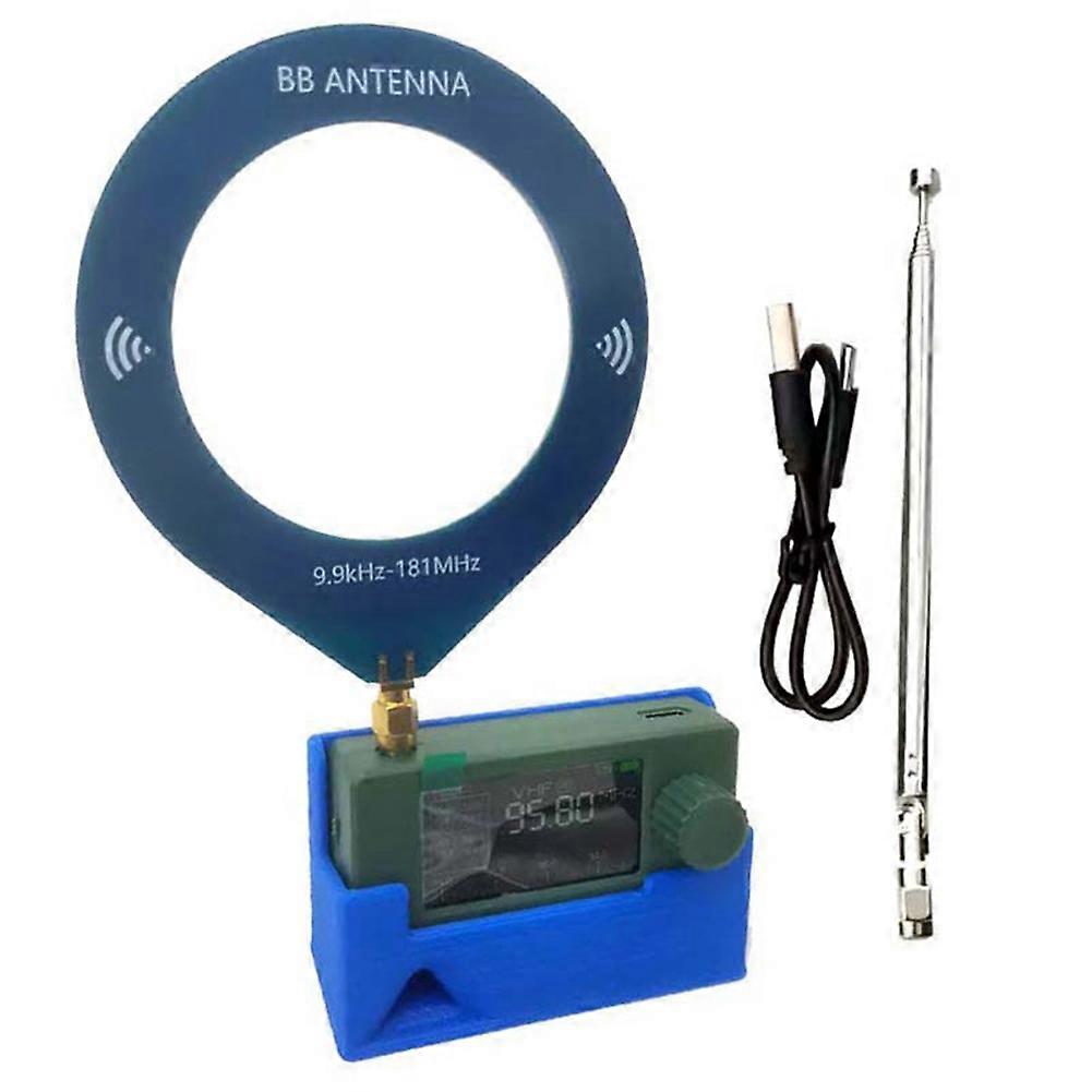 Si4732 Mini-radio 9,9 Khz–181 Mhz Lsb Usb Am/fm, 1,9-zoll-display, Kurzwellenempfänger Si4732 + Standfuß Mit Befestigungsloch Links