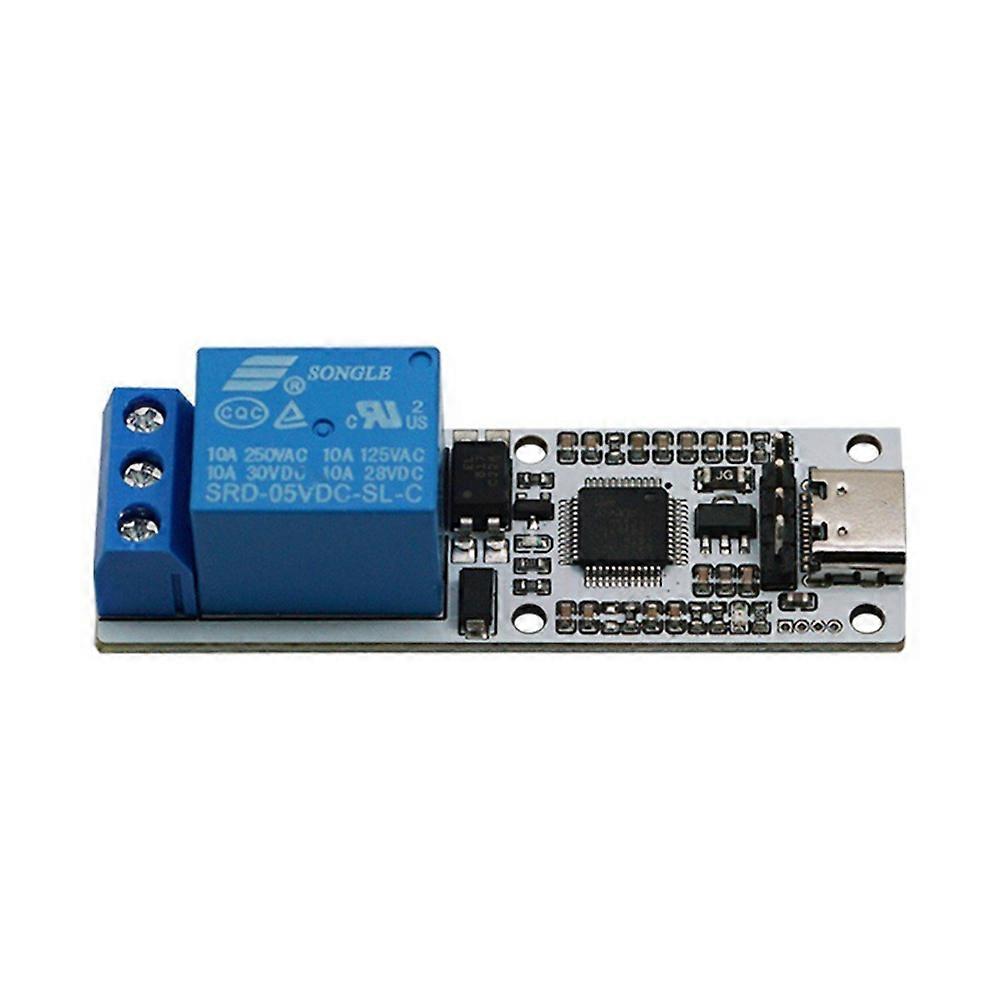 1-kanal-usb-zu-ch340-relaismodul, Serielles Steuerrelaismodul, Optokopplerschutz, Dstur-t10-typ-c-schnittstellenmodul
