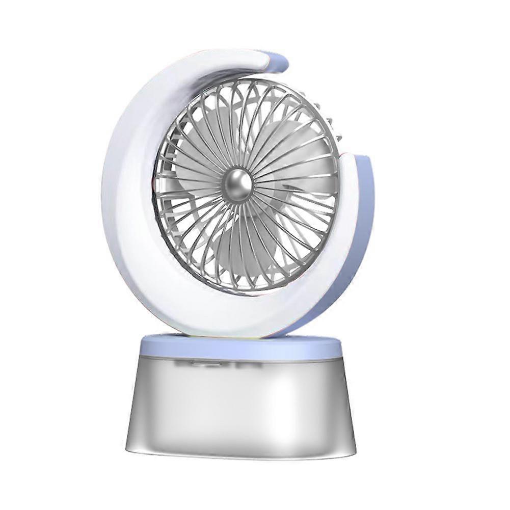 Tragbarer, Leiser, Batteriebetriebener Led-ventilator Mit Eingebautem Luftbefeuchter, 600-ml-tank, 3 Einstellbaren Geschwindigkeiten Und Usb-aufladung.